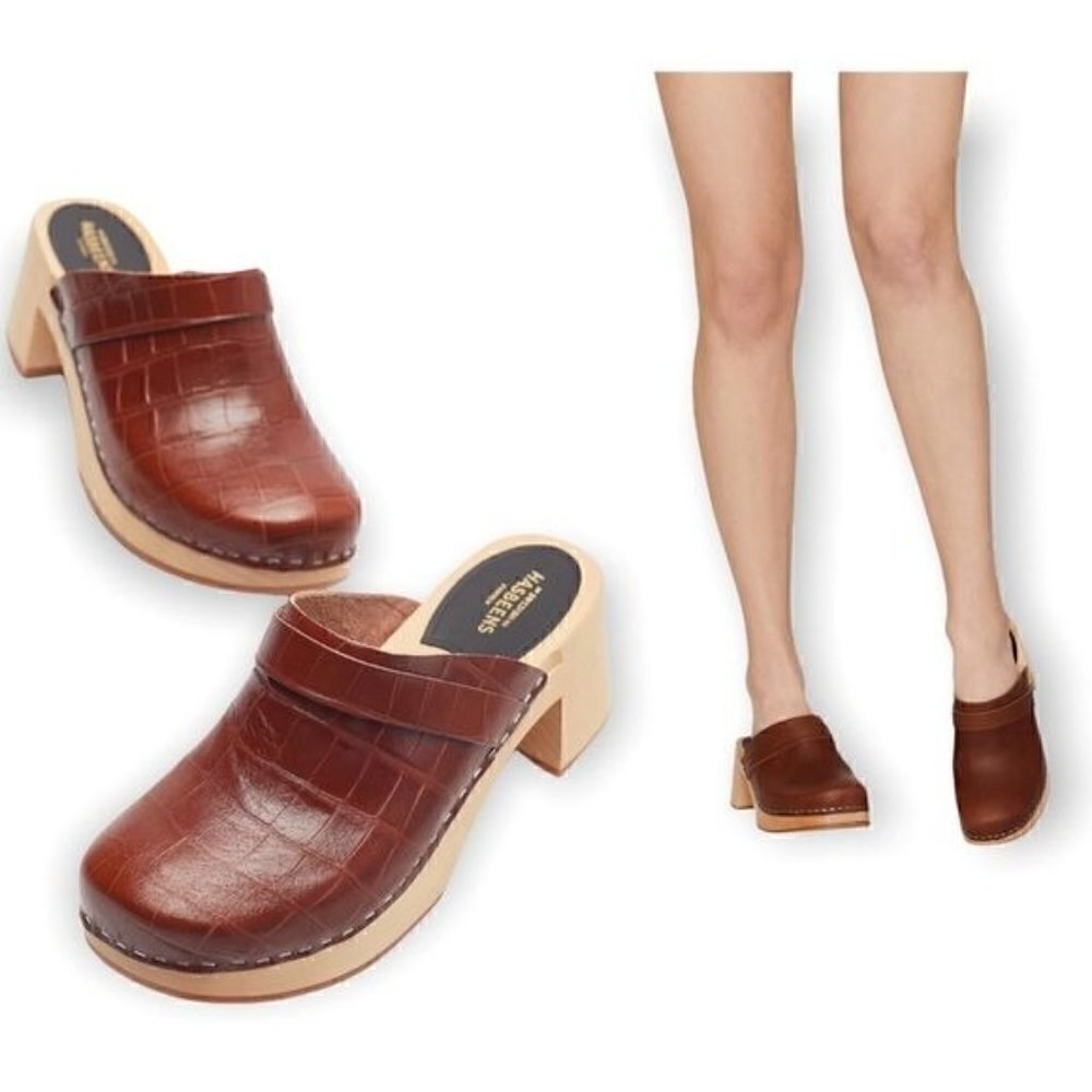 NWT Swedish Hasbeens Clogs, size 38EU